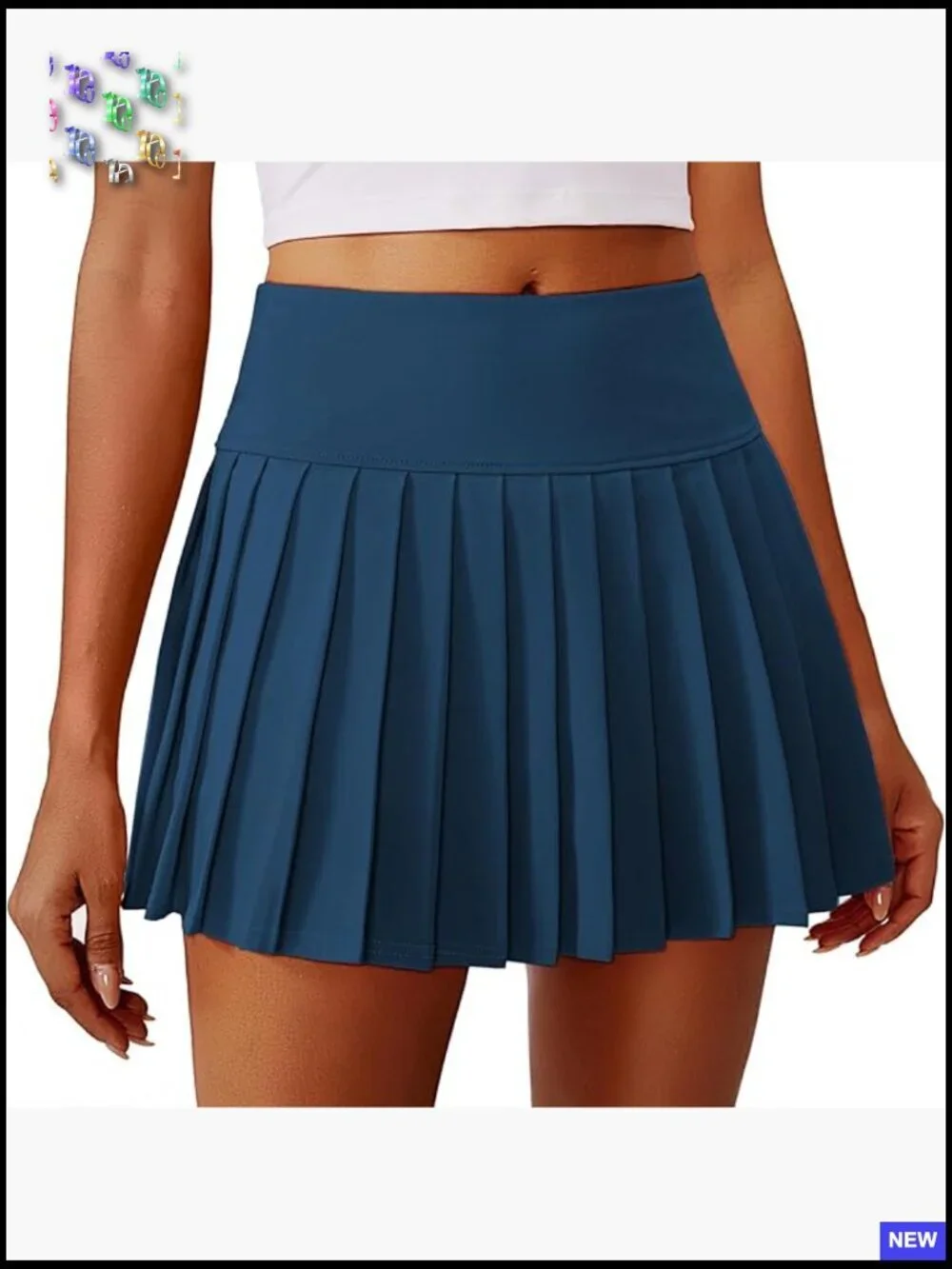 Pleated Tennis Skirt High Waist Mini Athletic Skort with Pockets for Workout